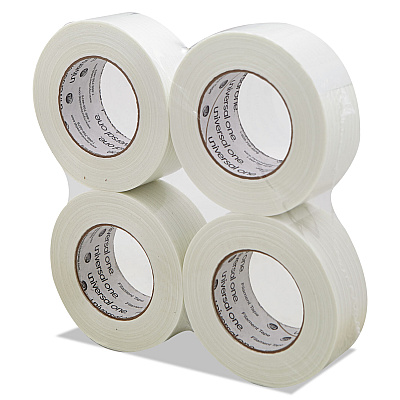 Universal 350# Premium Filament Tape, 3" Core, 48 mm x 54.8 m, Clear (UNV31648)