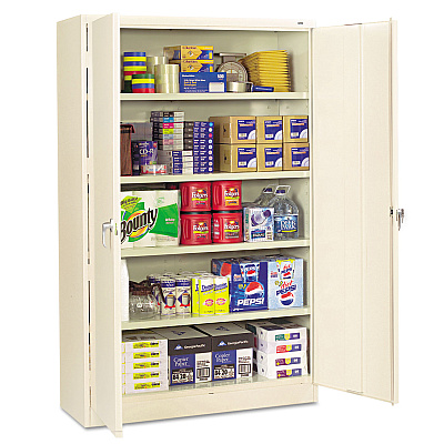 Tennsco Assembled Jumbo Steel Storage Cabinet, 48w x 24d x 78h, Putty (TNNJ2478SUPY)