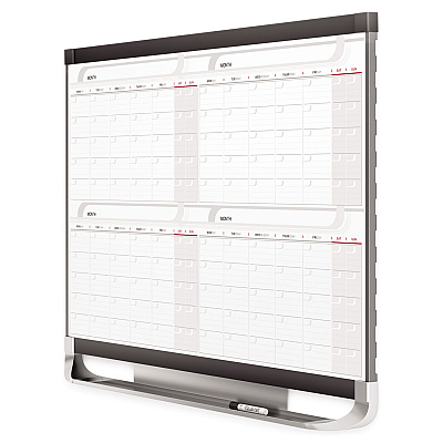 Quartet Prestige 2 Magnetic Total Erase Four-Month Calendar, 36 x 24, White Surface, Graphite Fiberboard/Plastic Frame (QRT4MCP23P2)
