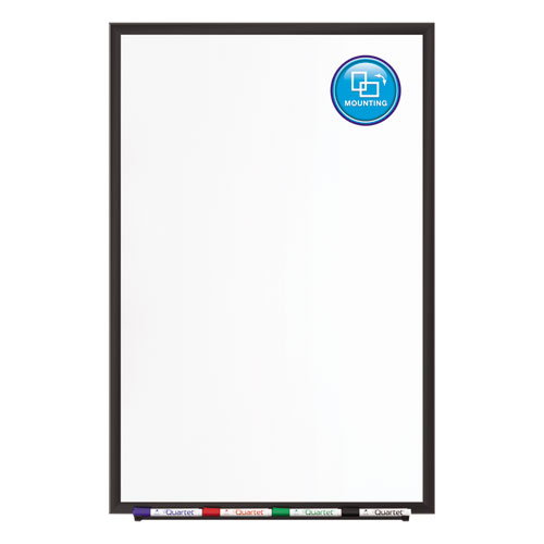 Quartet Classic Series Porcelain Magnetic Dry Erase Board, 72 x 48, White Surface, Black Aluminum Frame (2547B)