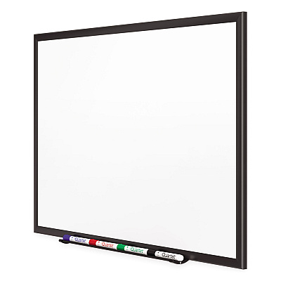 Quartet Classic Series Porcelain Magnetic Dry Erase Board, 60 x 36, White Surface, Black Aluminum Frame (QRT2545B)