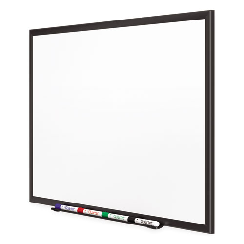 Quartet Classic Series Porcelain Magnetic Dry Erase Board, 36 x 24, White Surface, Black Aluminum Frame (2543B)