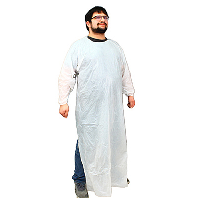 Impact 60 In. Isolation Gown L/s Elastic Wrists, White, 100/cs, Case Of 100 (MCPE-60W)