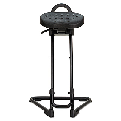 Alera SS Series Sit/Stand Adjustable Stool, Supports Up to 300 lb, Black (ALESS600)