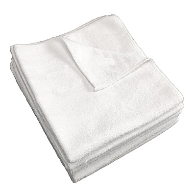 Microfiber Cloth 300gsm 16x16 Half-fold White 12 Bg 15 Bg Cs, Pack Of 12 (MFC3001616WH)