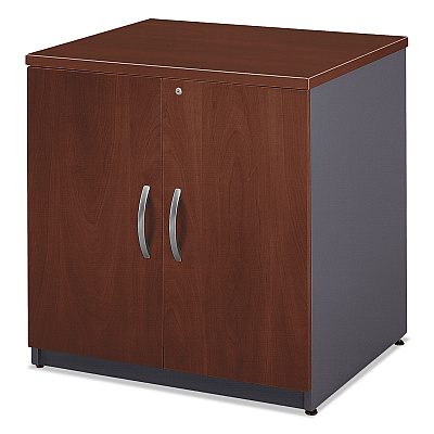 Bush Series C Collection 30W Storage Cabinet, Graphite Gray/Hansen Cherry (BSHWC24496A)