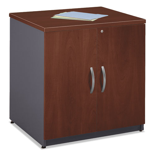 Bush Series C Collection 30W Storage Cabinet, Graphite Gray/Hansen Cherry (WC24496A)