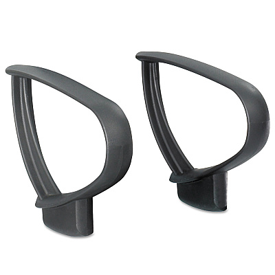 Optional Loop Arm Kit for Mesh Extended Height Chairs for Safco Vue Mesh Extended-Height Chairs, Black, 2/Set (SAF3396BL)