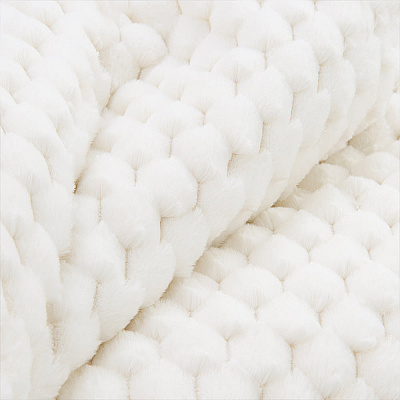 Aston & Arden Cottontail Faux Fur Throw 50x70 Ivory, 1 Blanket (P-TH-FF-5070-IV)