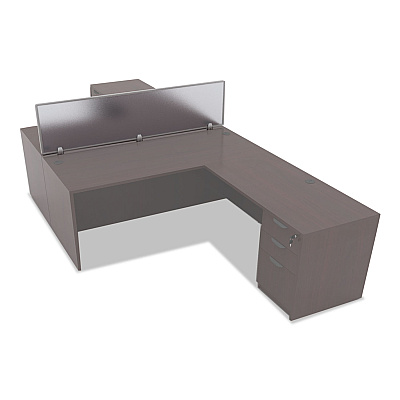 Alera Polycarbonate Privacy Panel, 65w x 0.5d x 18h, Silver/Clear (ALEPP6518)