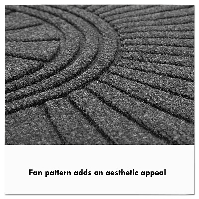 Guardian EcoGuard Diamond Floor Mat, Double Fan, 36 x 96, Charcoal (MLLEGDDF030804)