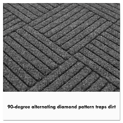 Guardian EcoGuard Diamond Floor Mat, Single Fan, 48 x 96, Charcoal (MLLEGDSF040804)