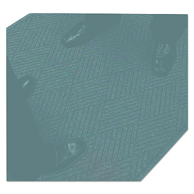 Guardian EcoGuard Diamond Floor Mat, Single Fan, 48 x 96, Charcoal (MLLEGDSF040804)