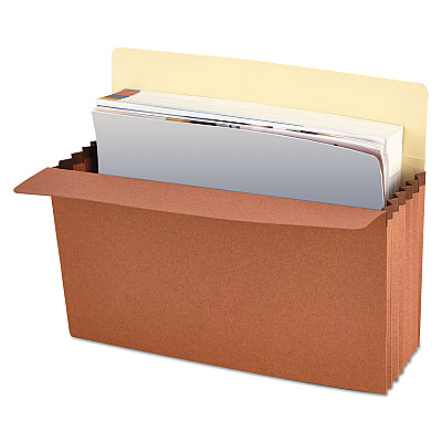 Universal Redrope Expanding File Pockets, 5.25" Expansion, Letter Size, Redrope, 10/box (UNV15262)