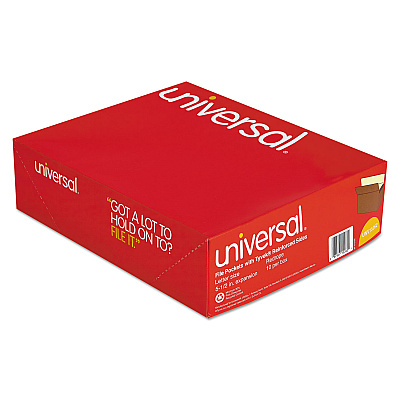 Universal Redrope Expanding File Pockets, 5.25" Expansion, Letter Size, Redrope, 10/box (UNV15262)