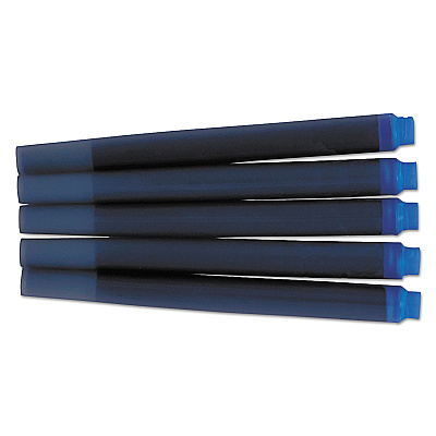Refill Cartridge for Parker Washable Ink Fountain Pens, Blue Ink, 5/Pack (PAR1950208)