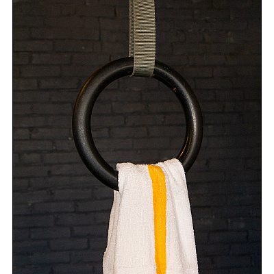Power Gym Hand Towel 16x27 Gold Stripe, Pack Of 12 (PNP-PWR-1627-3GLDCS)