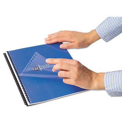 GBC ProClick Pre-Punched Cover, Clear, 11.75 x 8.5, Punched, 25/Pack (GBC2020040)