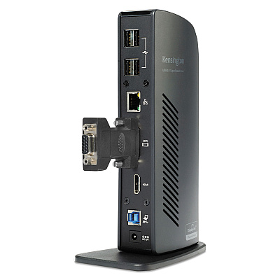 Kensington USB 3.0 Docking Station with DVI/HDMI/VGA Video, 1 DVI and 1 HDMI Out (KMW33972)
