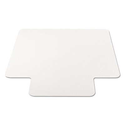 deflecto EconoMat All Day Use Chair Mat for Hard Floors, Flat Packed, 45 x 53, Wide Lipped, Clear (DEFCM21232)