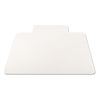 deflecto EconoMat All Day Use Chair Mat for Hard Floors, Flat Packed, 45 x 53, Wide Lipped, Clear (DEFCM21232)