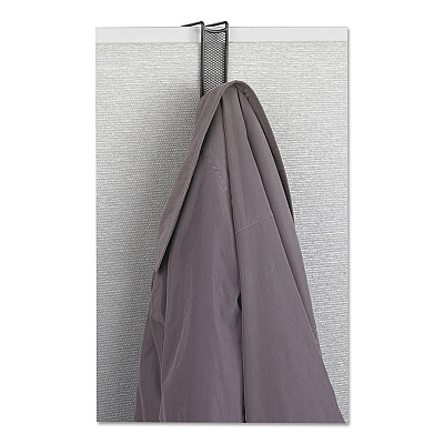 Safco Onyx Panel/Door Coat Hook, Steel, Charcoal (SAF4229BL)