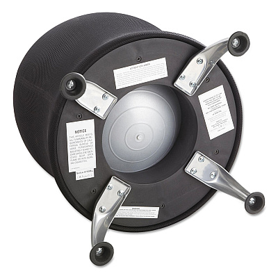 Safco Zenergy Ball Chair, Backless, Supports Up to 250 lb, Black Vinyl Seat, Silver Base (SAF4751BV)