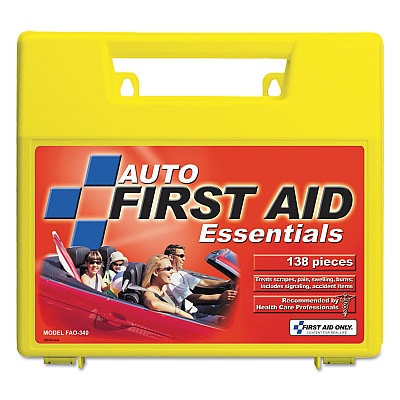 First Aid Only Essentials First Aid Kit for 5 People, 138 Pieces, Plastic Case (FAO340)