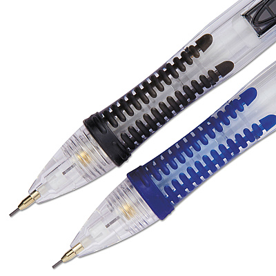 Paper Mate Clear Point Mechanical Pencils with Tube of Lead/Erasers, 0.5 mm, HB(#2), Black Lead, Randomly Assorted Barrel Colors, 2/Pack (PAP34666PP)