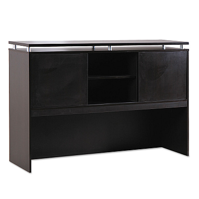 Alera Sedina Series Hutch with Sliding Doors, 72w x 15d x 42.5h, Espresso (ALESE267215ES)