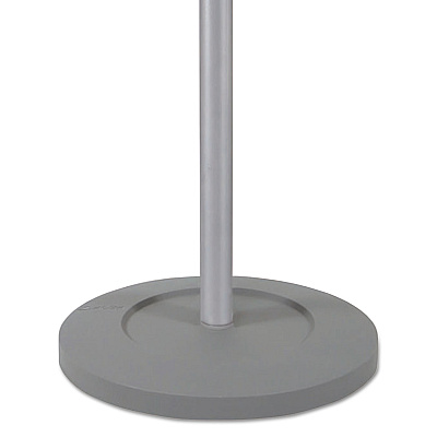Alba Wavy Coat Tree, Six Hangers/Two Knobs/Four Hooks, 18.88w x 14d x 68.5h, Silver/Wood (ABAPMWAVE)