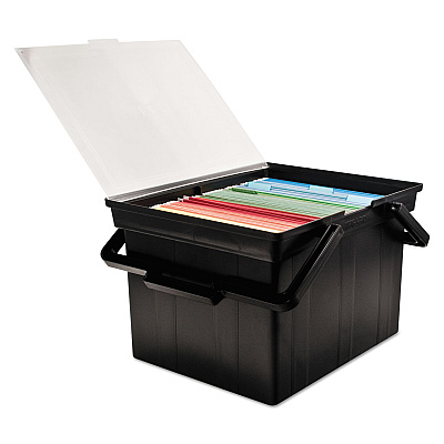 Advantus Companion Portable File, Letter/Legal Files, 17" x 14" x 11", Black (AVTTLF2B)