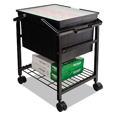 Advantus Companion Portable File, Letter/Legal Files, 17" x 14" x 11", Black (AVTTLF2B)