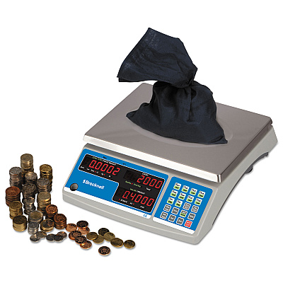 Brecknell Electronic 60 lb Coin and Parts Counting Scale, 11.5 x 8.75, Gray (SBWB140)