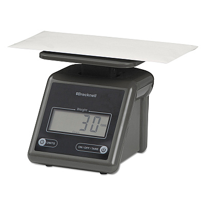 Brecknell Electronic Postal Scale, 7 lb Capacity, 5.5 x 5.2 Platform, Gray (SBWPS7)