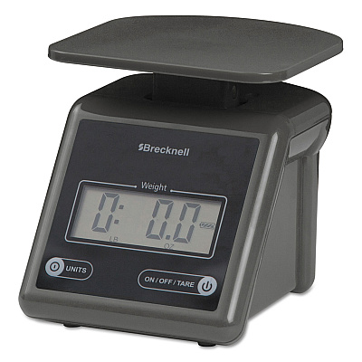 Brecknell Electronic Postal Scale, 7 lb Capacity, 5.5 x 5.2 Platform, Gray (SBWPS7)