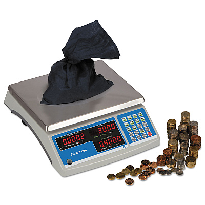 Brecknell Electronic 60 lb Coin and Parts Counting Scale, 11.5 x 8.75, Gray (SBWB140)