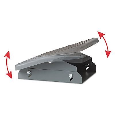 3M Adjustable Height/Tilt Footrest, Nonskid Platform, 18w x 13d x 4 to 4.75h, Charcoal Gray (FR330)