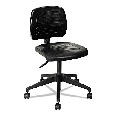 Alera WL Series Workbench Stool, Supports Up to 250 lb, 17.25" to 25" Seat Height, Black (ALECS616)