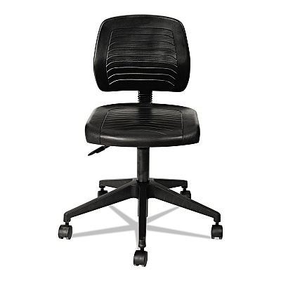 Alera WL Series Workbench Stool, Supports Up to 250 lb, 17.25" to 25" Seat Height, Black (ALECS616)
