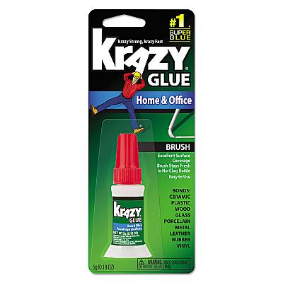 All Purpose Brush-On Krazy Glue, 0.18 oz, Dries Clear (EPIKG94548R)