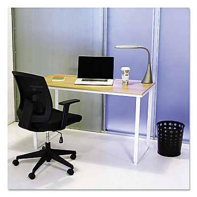 Safco Steel Desk, 47.25" x 24" x 28.75", Beech/White (SAF1943BHWH)