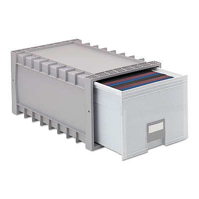 Storex Archive Storage Drawers, Letter Files, 15.25" x 24" x 11.5", Gray (STX61101U01C)