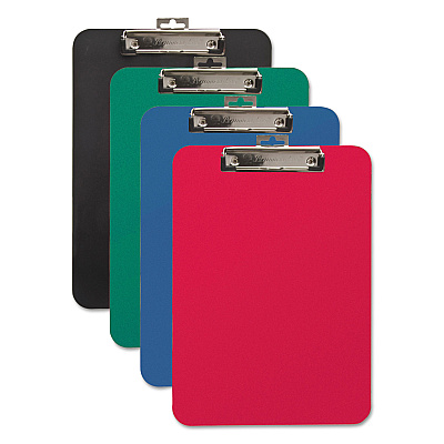 Mobile OPS Unbreakable Recycled Clipboard, 0.25" Clip Capacity, Holds 8.5 x 11 Sheets, Blue (BAU61623)