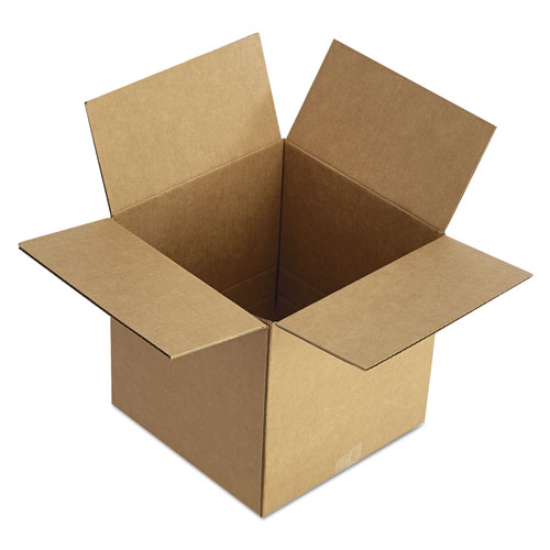 General Supply FIXED-DEPTH SHIPPING BOXES, REGULAR SLOTTED CONTAINER (RSC), 12" X 12" X 8", BROWN KRAFT, 25/BUNDLE (12128)