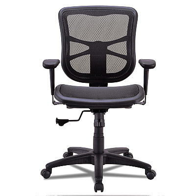 Alera Elusion Series Mesh Mid-Back Swivel/Tilt Chair, Supports Up to 275 lb, 17.9" to 21.6" Seat Height, Black (ALEEL42B18)