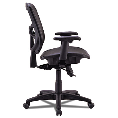 Alera Elusion Series Mesh Mid-Back Swivel/Tilt Chair, Supports Up to 275 lb, 17.9" to 21.6" Seat Height, Black (ALEEL42B18)