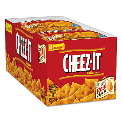 Sunshine Cheez-it Crackers, 1.5 oz Bag, Reduced Fat, 60/Carton (KEB122264)