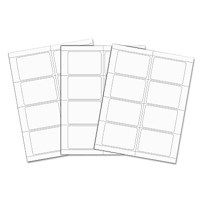 C-Line Laser Printer Name Badges, 3 3/8 x 2 1/3, White, 200/Box (CLI92377)