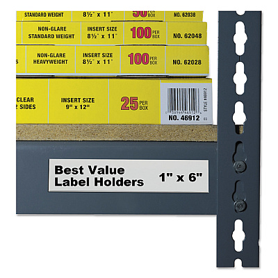C-Line Self-Adhesive Label Holders, Top Load, 1 x 6, Clear, 50/Pack (CLI87627)